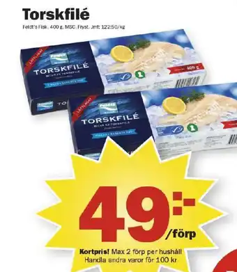 Pekås Torskfilé erbjuda