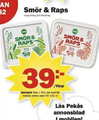 Pekås Smör & Raps erbjuda