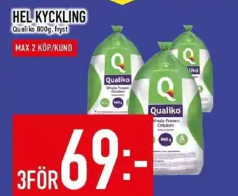 Matdax HEL KYCKLING Qualiko 800g, fryst erbjuda