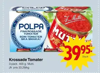 Matöppet Krossade Tomater erbjuda