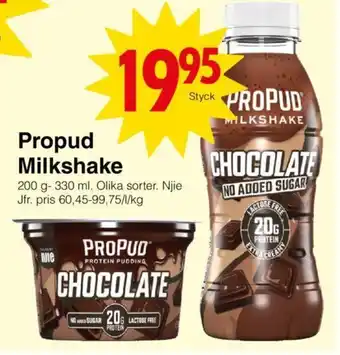 Matöppet Propud Milkshake erbjuda