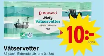 Matöppet Våtservetter erbjuda