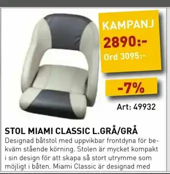 Stol miami classic l.grå/grå