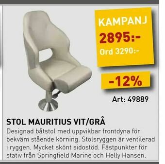 Stol mauritius vit/grå