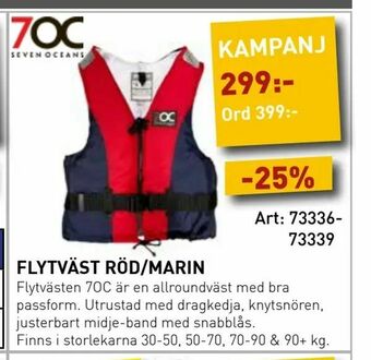 SeaSea Flytväst röd/marin erbjuda