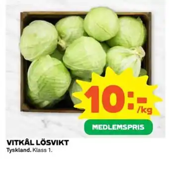 Coop Extra VITKÅL LÖSVIKT Tyskland. Klass 1. erbjuda