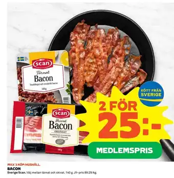 Coop Extra BACON erbjuda