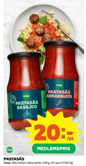 Coop Extra PASTASÅS erbjuda