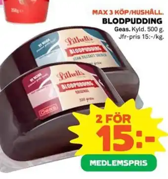 Coop Extra BLODPUDDING erbjuda