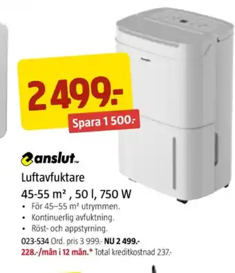 Jula Anslut luftavfuktare erbjuda