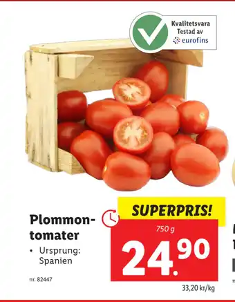 Lidl Plommontomater erbjuda
