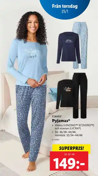 Lidl Pyjamas erbjuda