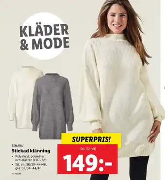 Lidl Stickad klänning erbjuda