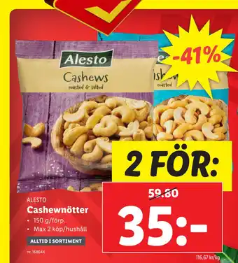 Lidl Cashewnötter erbjuda