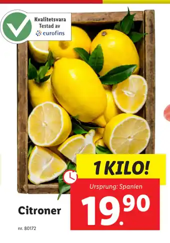 Lidl Citroner erbjuda