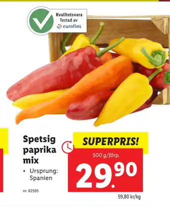 Lidl Spetsig paprika mix erbjuda