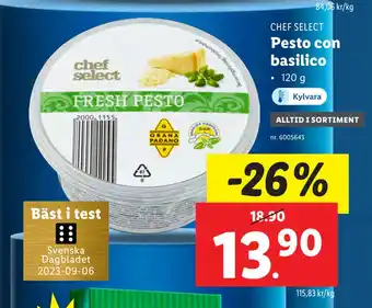 Lidl Pesto con basilico erbjuda