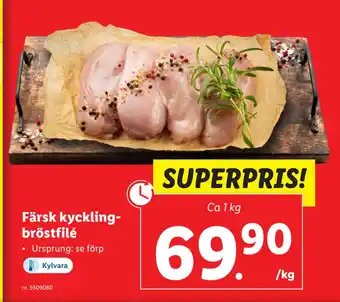 Lidl Färsk kycklingbröstfilé erbjuda