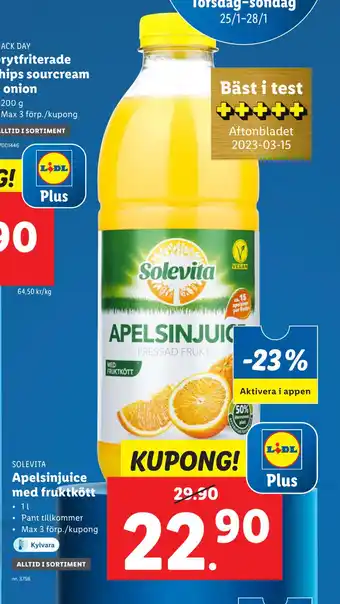 Apelsinjuice med fruktkött