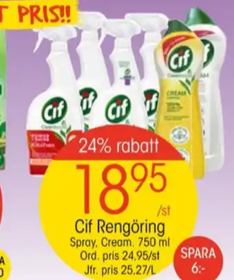EKO Cif rengöringsmedel erbjuda