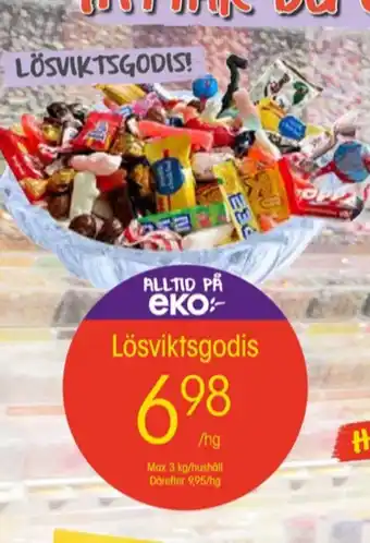 EKO Smartstore lösviktsgodis erbjuda