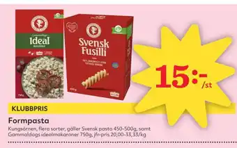 Hemköp Kungsörnen pasta sorterad erbjuda