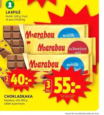 ICA Kvantum Marabou chokladkaka mjölkchoklad erbjuda