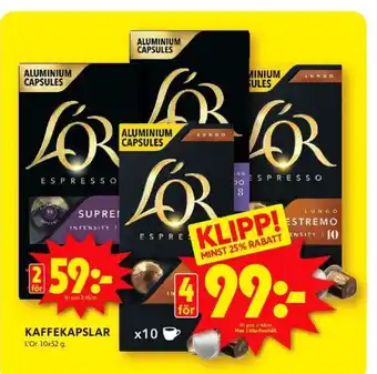 ICA Kvantum Lavazza kaffekapslar erbjuda