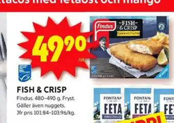 ICA Kvantum Findus fisknuggets erbjuda