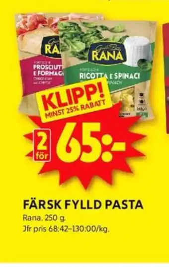 ICA Kvantum Rana pasta erbjuda