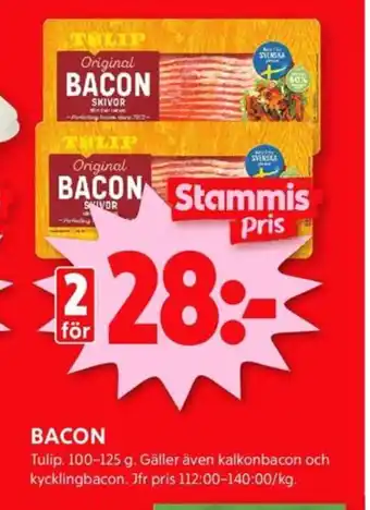 ICA Kvantum Tulip baconskivor erbjuda