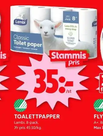 ICA Kvantum Classic toalettpapper erbjuda