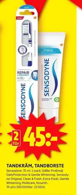 ICA Kvantum Sensodyne tandborste erbjuda