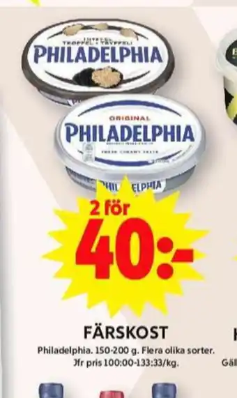 ICA Maxi Philadelphia färskost erbjuda