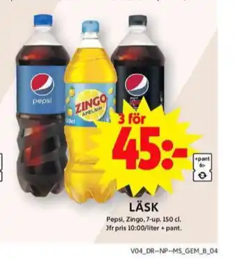 ICA Maxi Pepsi läskedryck erbjuda