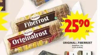 ICA Maxi Fiberrost toastbröd erbjuda