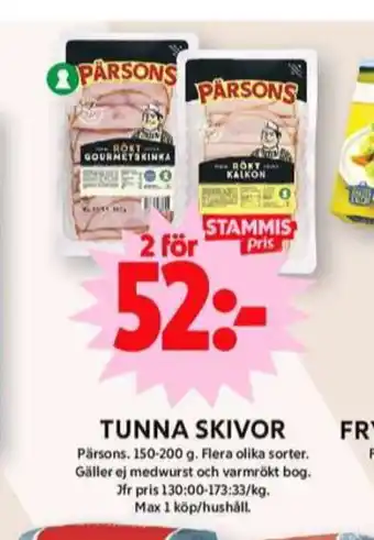 ICA Maxi Pärsons kalkon erbjuda