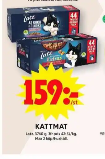 ICA Maxi Latz kattmat erbjuda