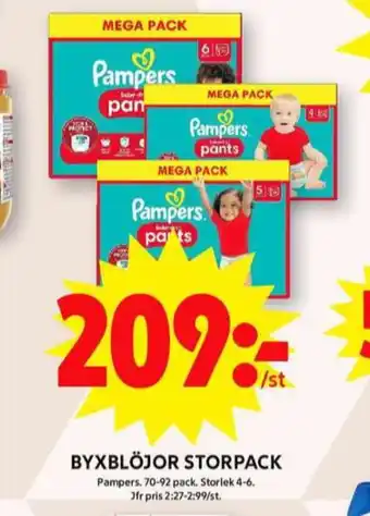 ICA Maxi Pampers blöjor erbjuda