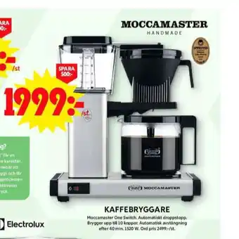 ICA Maxi Moccamaster kaffebryggare erbjuda