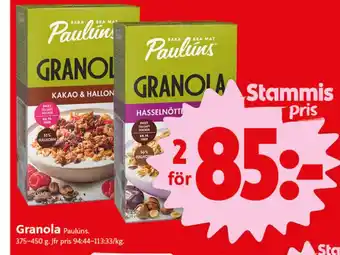 ICA Nära Paulùns granola erbjuda