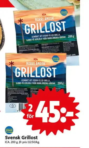 ICA Nära Ica grillost erbjuda