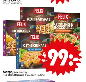 ICA Nära Felix matpajer erbjuda