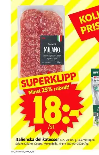 ICA Supermarket Ica salami erbjuda