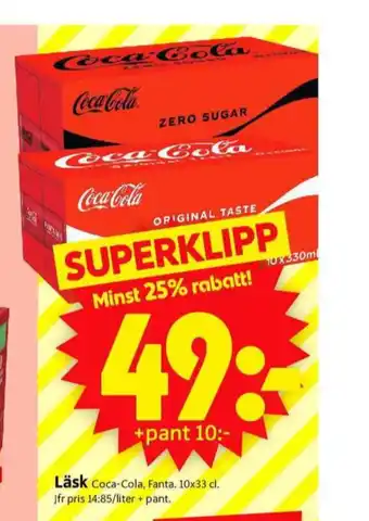 ICA Supermarket Coca cola läskedryck erbjuda