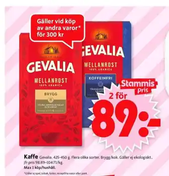 ICA Supermarket Mellanrost brygg kaffe malet erbjuda