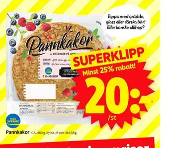 ICA Supermarket Ica pannkakor erbjuda