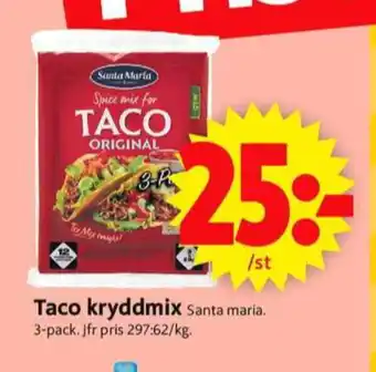 ICA Supermarket Santa maria taco kryddmix erbjuda