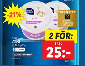 Lidl Chef select såser erbjuda