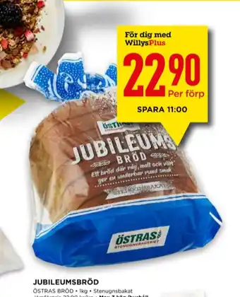 Willys Jubileumsbröd erbjuda